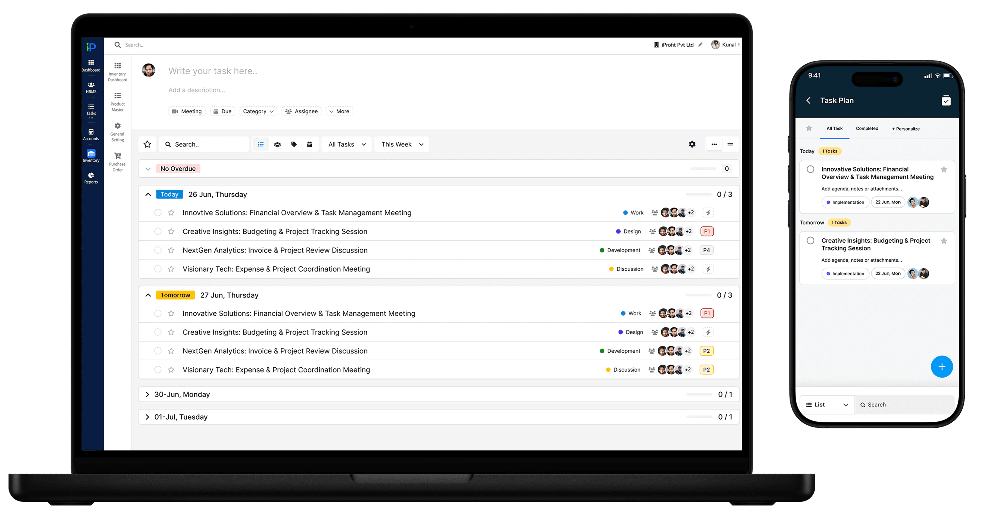 Devices showing iProfit